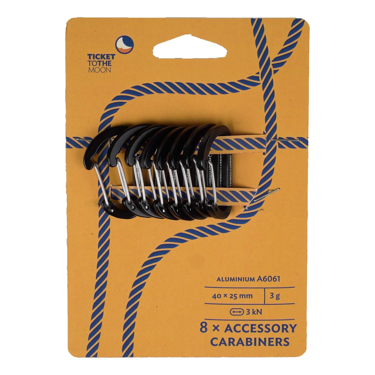 Aluminium Accessory Carabiners x8