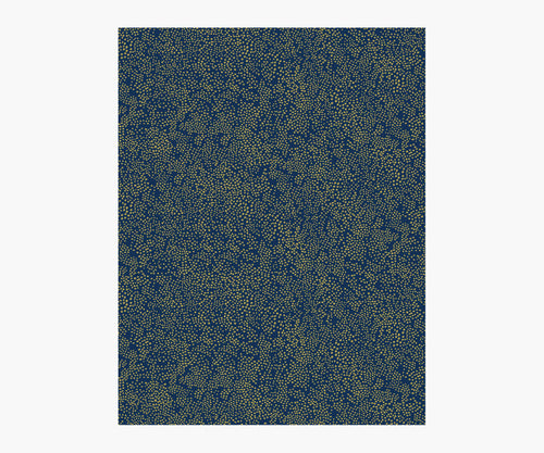 Champagne Dots Wallpaper Sample - Metallic Gold & Navy