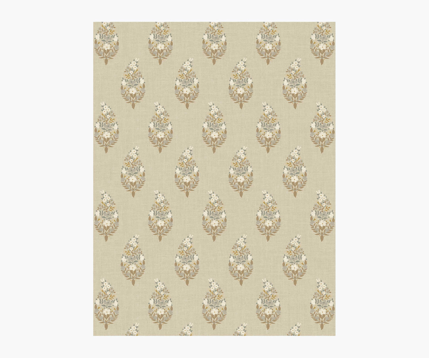 Paisley Wallpaper Sample - Linen
