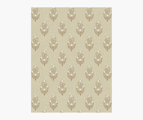 Paisley Wallpaper Sample - Linen