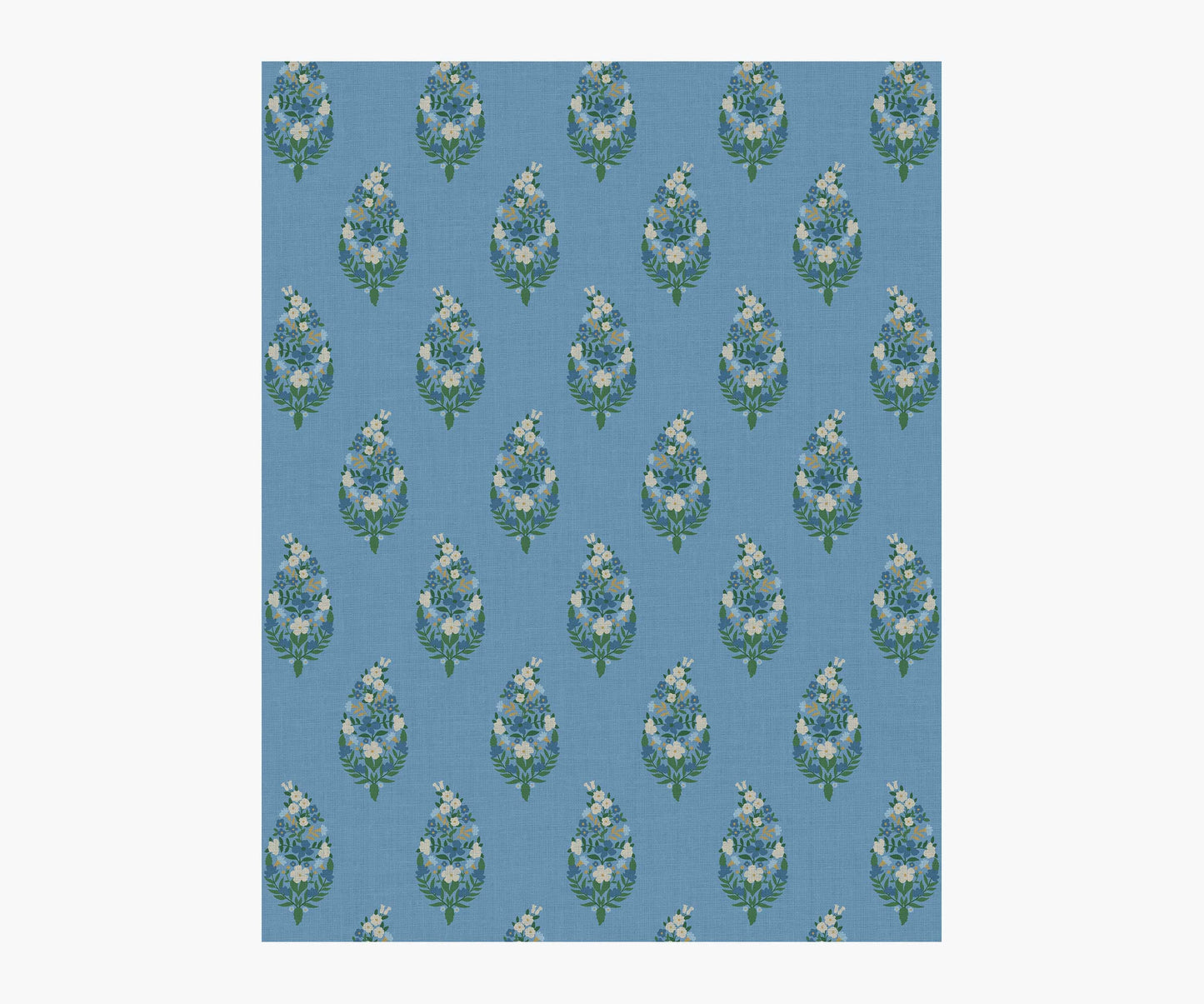 Paisley Wallpaper Sample - Blue