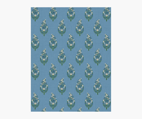 Paisley Wallpaper Sample - Blue