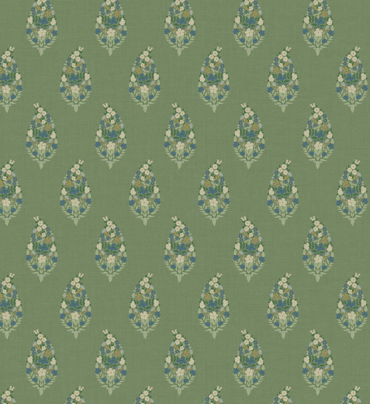 Paisley Wallpaper - Green